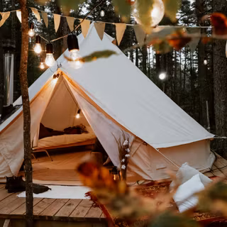 Glamping wallpaper