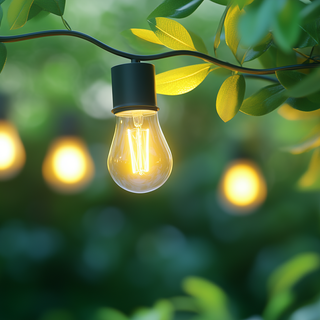 Nature in a lightbulb wallpaper