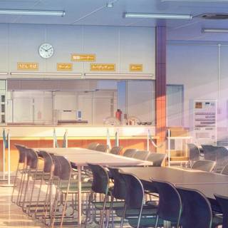 School cafeteria wallpaper