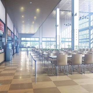 School cafeteria wallpaper