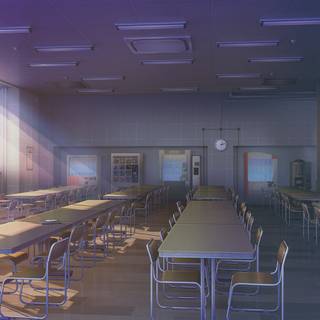 School cafeteria wallpaper