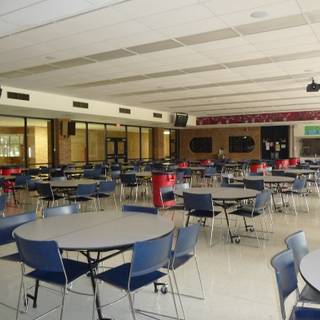 School cafeteria wallpaper