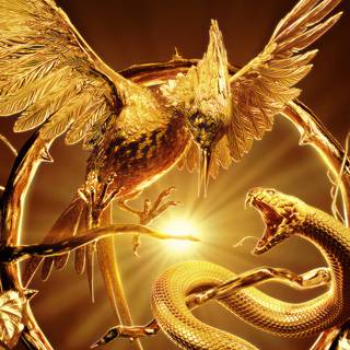 Golden snake wallpaper