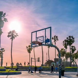 Sunset basketball wallpaper