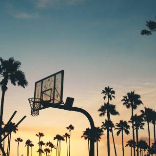 Sunset basketball wallpaper
