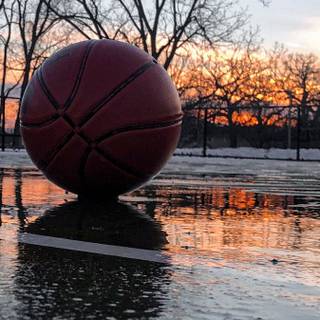 Sunset basketball wallpaper
