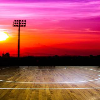 Sunset basketball wallpaper