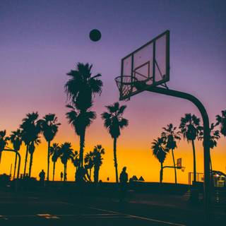 Sunset basketball wallpaper