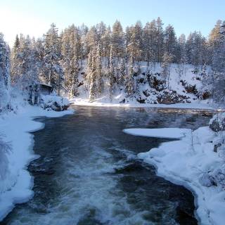 Winter scenery desktop wallpaper