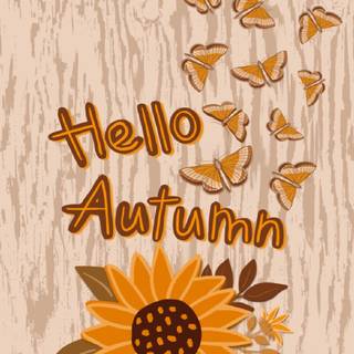 Artistic autumn iPhone wallpaper