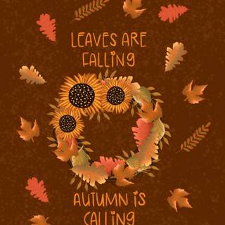 Artistic autumn iPhone wallpaper