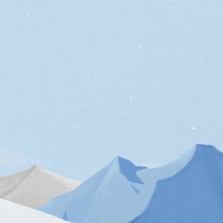 Minimal mountain winter wallpaper