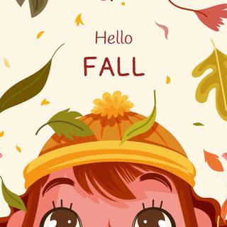 Artistic autumn iPhone wallpaper