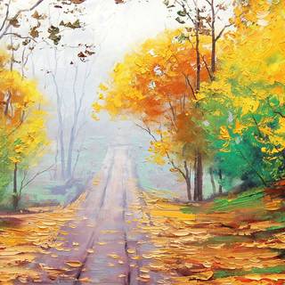 Painting autumn wallpaper