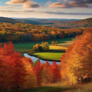 Countryside in the fall wallpaper