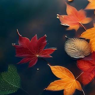 Artistic autumn iPhone wallpaper