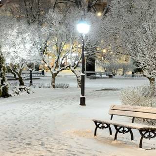 Winter scenery desktop wallpaper