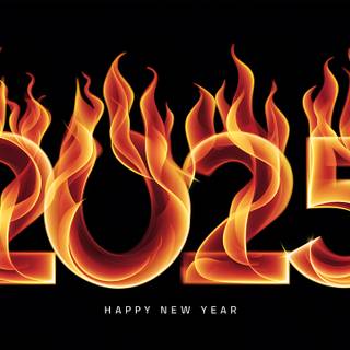 2025 New Year HD wallpaper