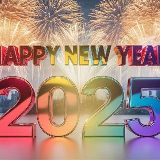 2025 New Year HD wallpaper
