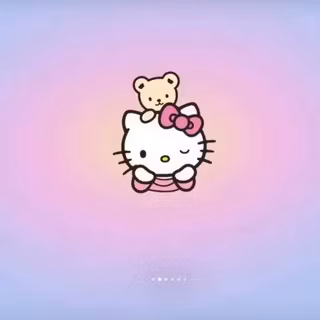 Hello Kitty pastel Chromebook wallpaper