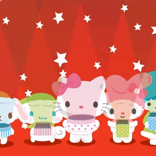 Hello Kitty pastel Chromebook wallpaper