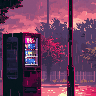Pixelart city phone wallpaper