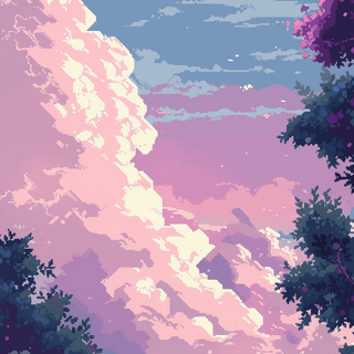 Pixelart city phone wallpaper