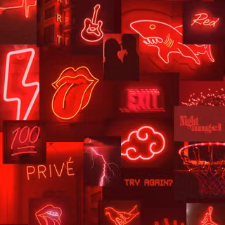 Bright red girls wallpaper