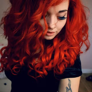 Bright red girls wallpaper