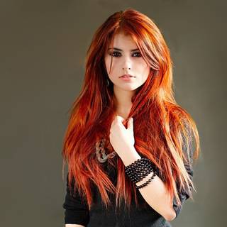 Bright red girls wallpaper