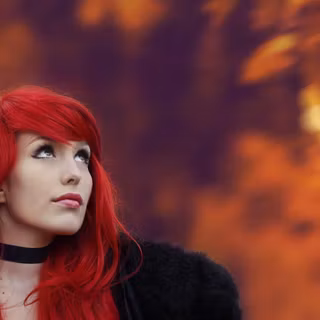 Bright red girls wallpaper