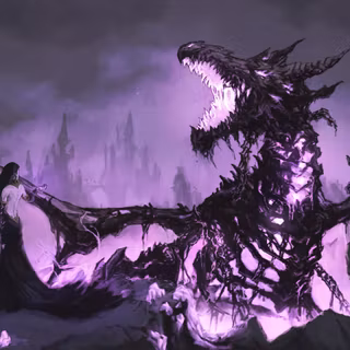 Purple dragon 4k wallpaper