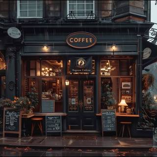 Dark Academia autumn desktop wallpaper