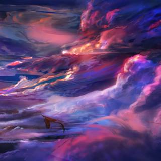 Purple dragon 4k wallpaper