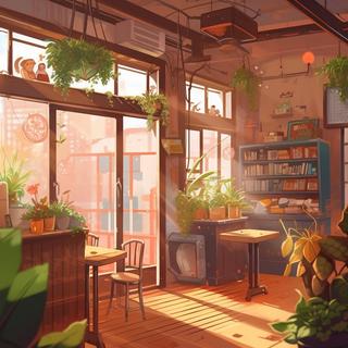 Coffee shop desktop wallpaper