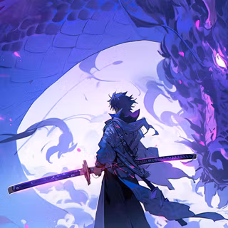 Purple dragon 4k wallpaper