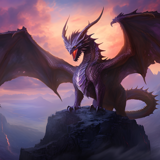 Purple dragon 4k wallpaper
