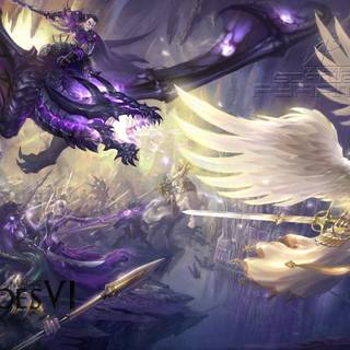 Purple dragon 4k wallpaper