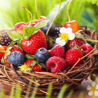 Fruit basket 4k wallpaper