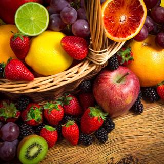 Fruit basket 4k wallpaper
