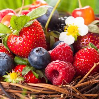 Fruit basket 4k wallpaper