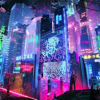 Purple Matrix wallpaper