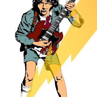 Angus Young iPhone wallpaper