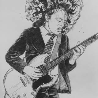 Angus Young iPhone wallpaper