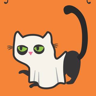 Halloween cat iPhone wallpaper