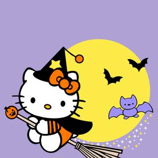 Halloween cat iPhone wallpaper