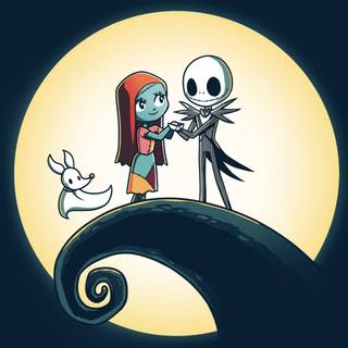 Zero and Sally and Jack wallpaper