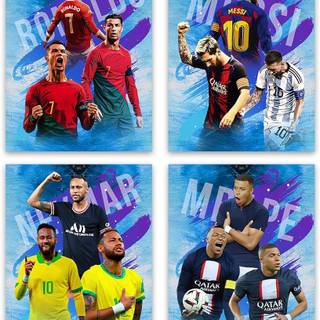 Ronaldo Neymar Mbappe wallpaper