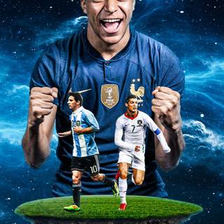 Ronaldo Neymar Mbappe wallpaper