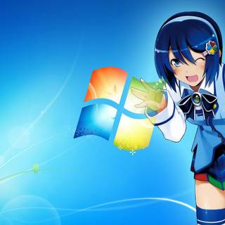 Windows 11 anime girl wallpaper